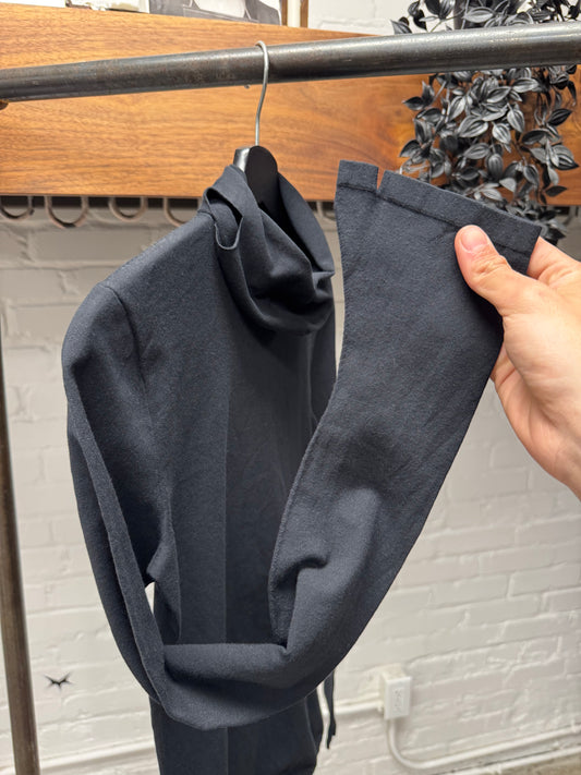 2020 Balenciaga ‘Thumbhole’ Black Cotton Bodysuit