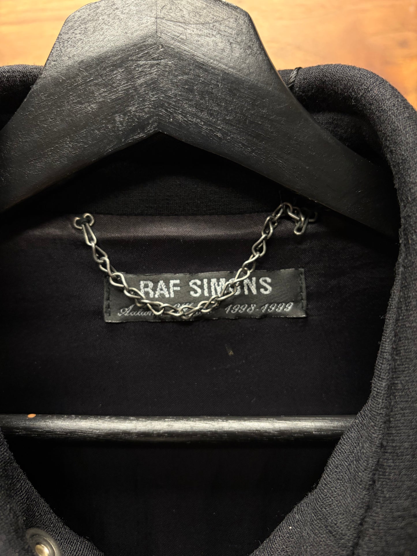 AW1998 Raf Simons ‘Radioactivity’ Collared Black Work Jacket