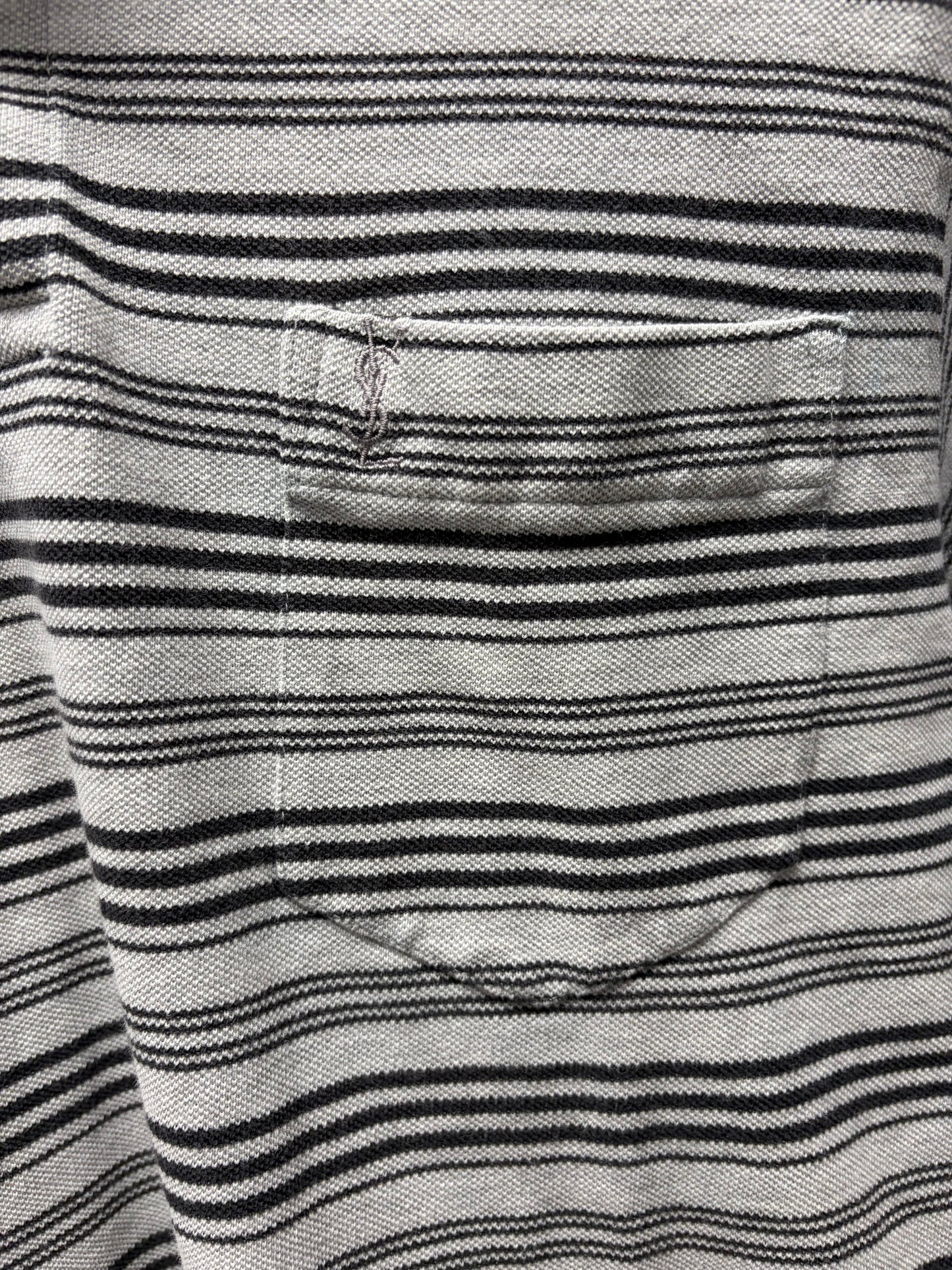 Vintage 90s Yves Saint Laurent Pour Homme ‘YSL’ Striped Logo Polo