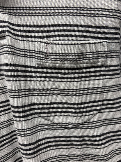 Vintage 90s Yves Saint Laurent Pour Homme ‘YSL’ Striped Logo Polo