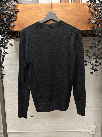 2016 Saint Laurent by Hedi Slimane Black Loose Gauge Knit Sweater