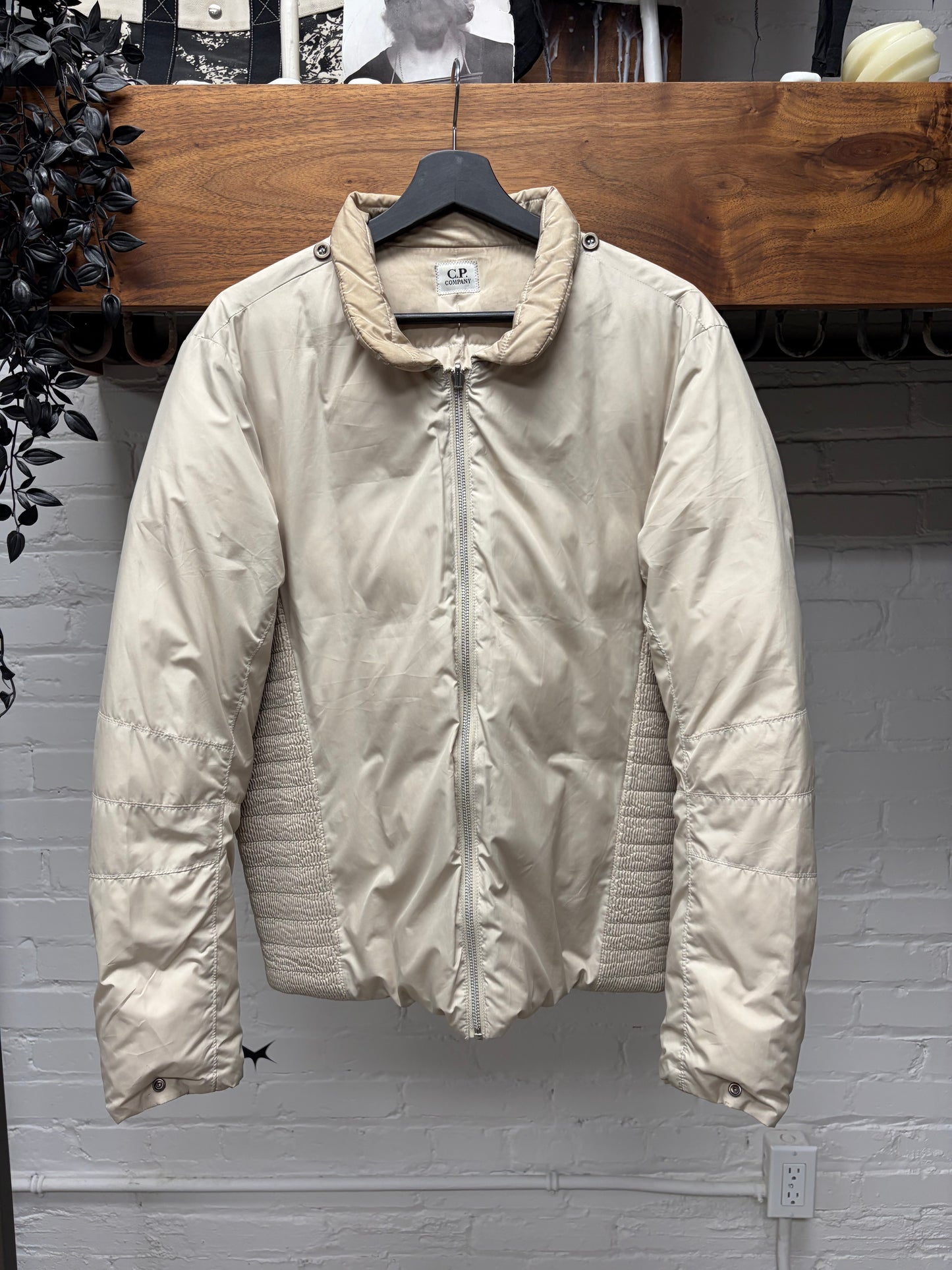 Vintage C.P. Company Cream White Down Filled Jacket