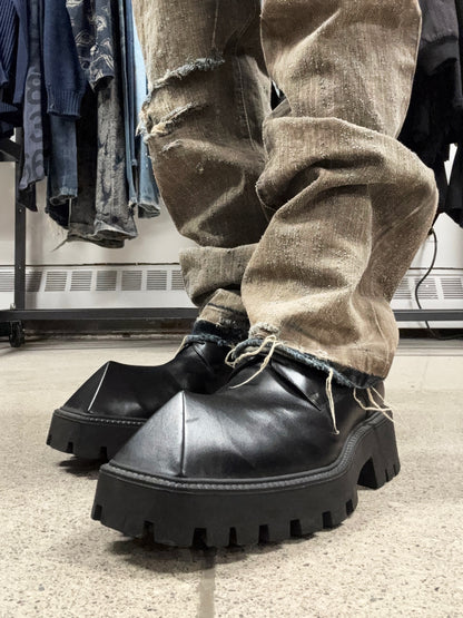 SS2021 Balenciaga ‘Rhino’ Black Calfskin Leather Derby