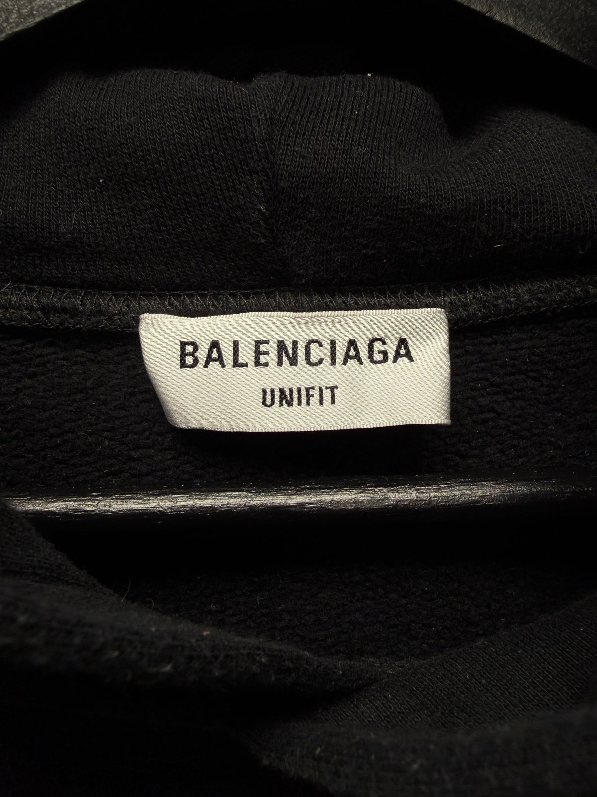 SS2024 Balenciaga ‘Hulk’ Oversized Black Embroidered Logo Pullover Hoodie