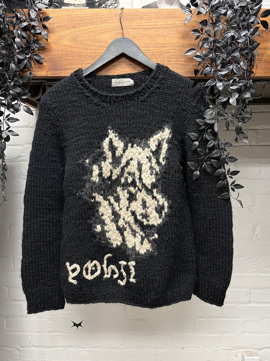 Yohji Yamamoto ‘Dog Knit’ Black Wool Sweater