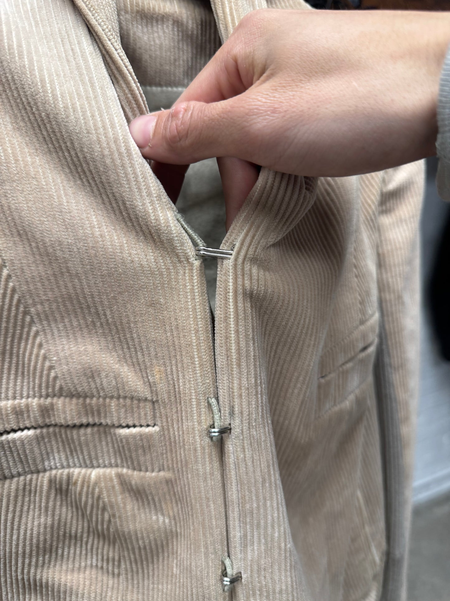 Rick Owens O&M Era ‘Hook n Eye Closure’ Corduroy Jacket