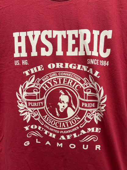 Hysteric Glamour ‘Youth Aflame’ Red/White Crest Graphic T-Shirt