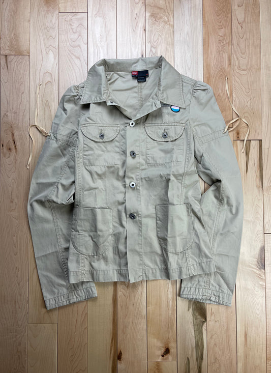 2000s Diesel Tan Brown Tasselled Button Down Shirt