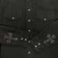 Chrome Hearts Leather Cross Patch Denim Western Shirt