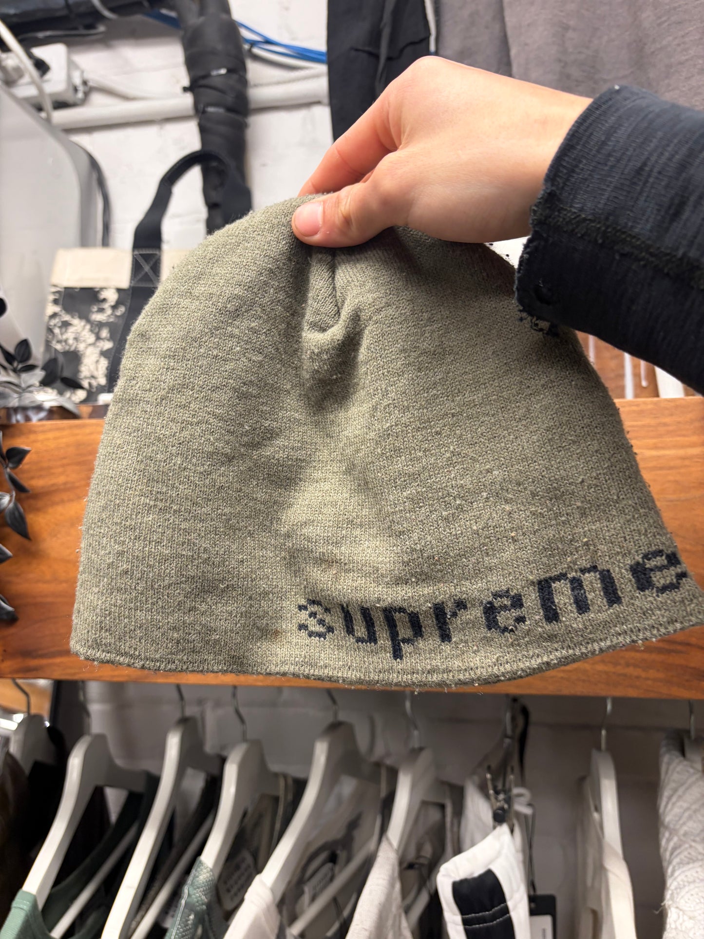 AW2022 Supreme x Yohji Yamamoto Green/Black Beanie