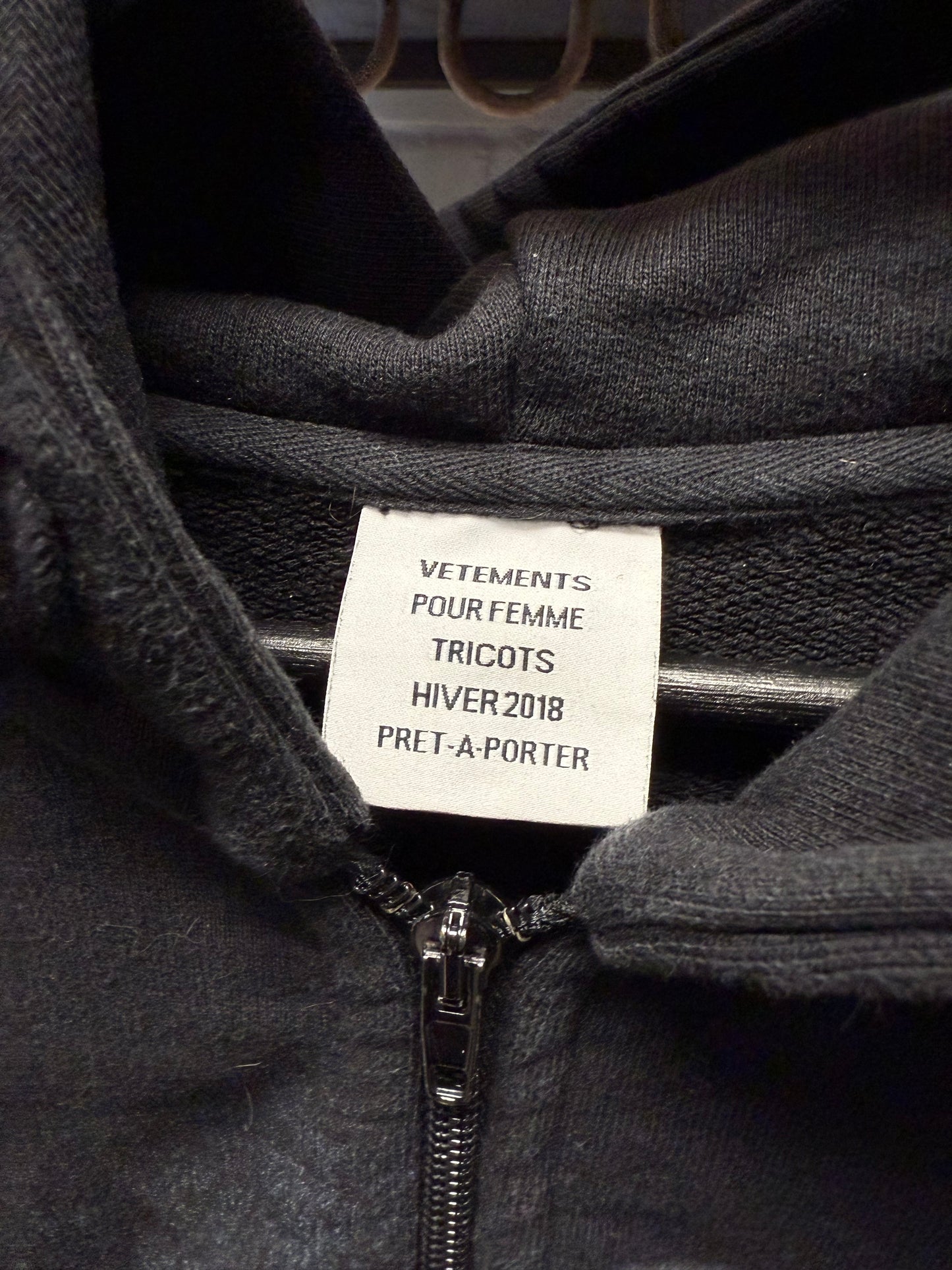 AW2018 Vetements ‘Titanic’ Split Graphic Zip-Up Hoodie