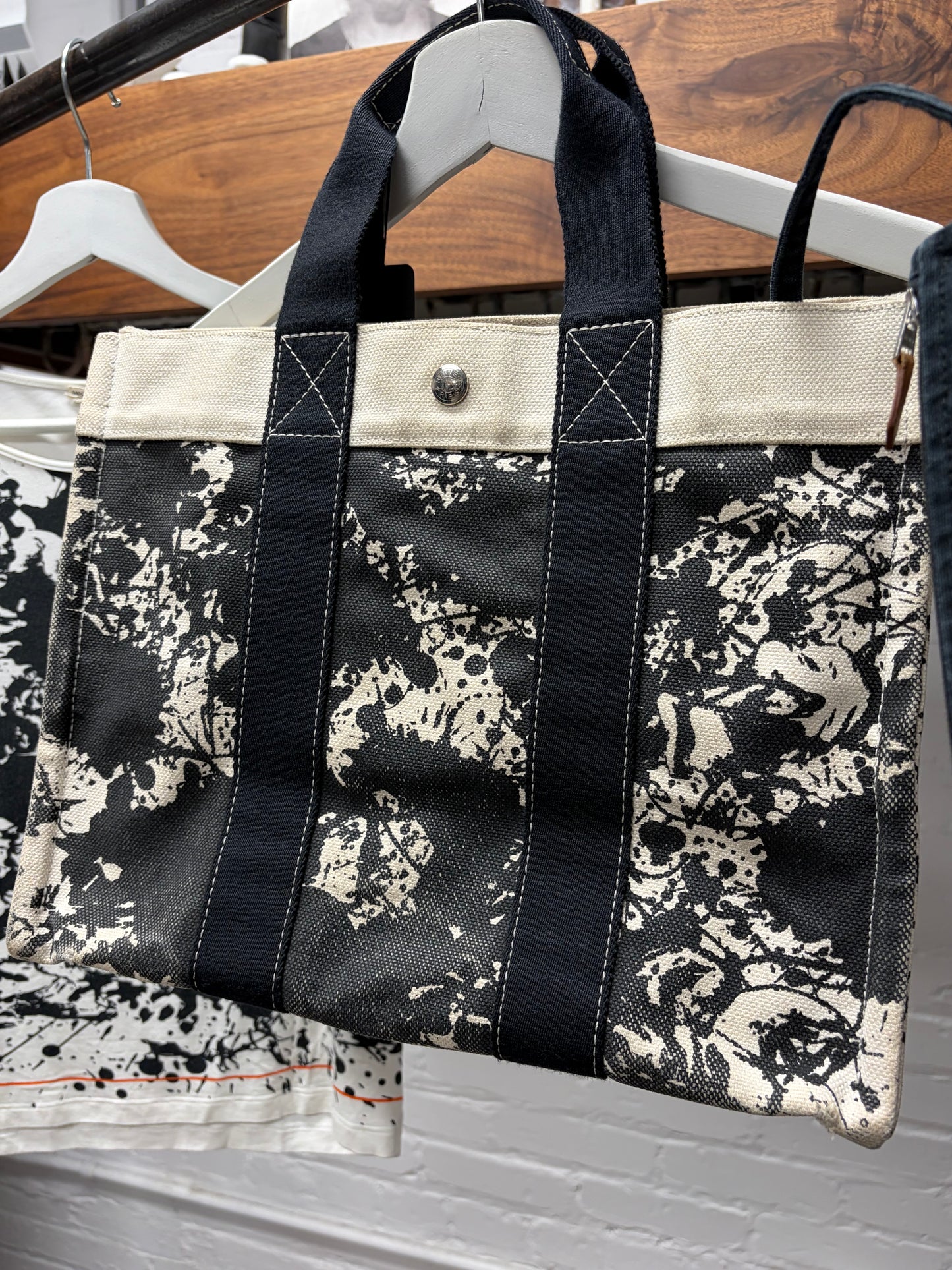 SS2004 Hermes by Martin Margiela  ‘Cheval Surprise’ Black/White Canvas Bag