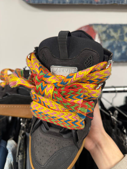 Lanvin Curb Jumbo Lace Low Top Skate Sneakers