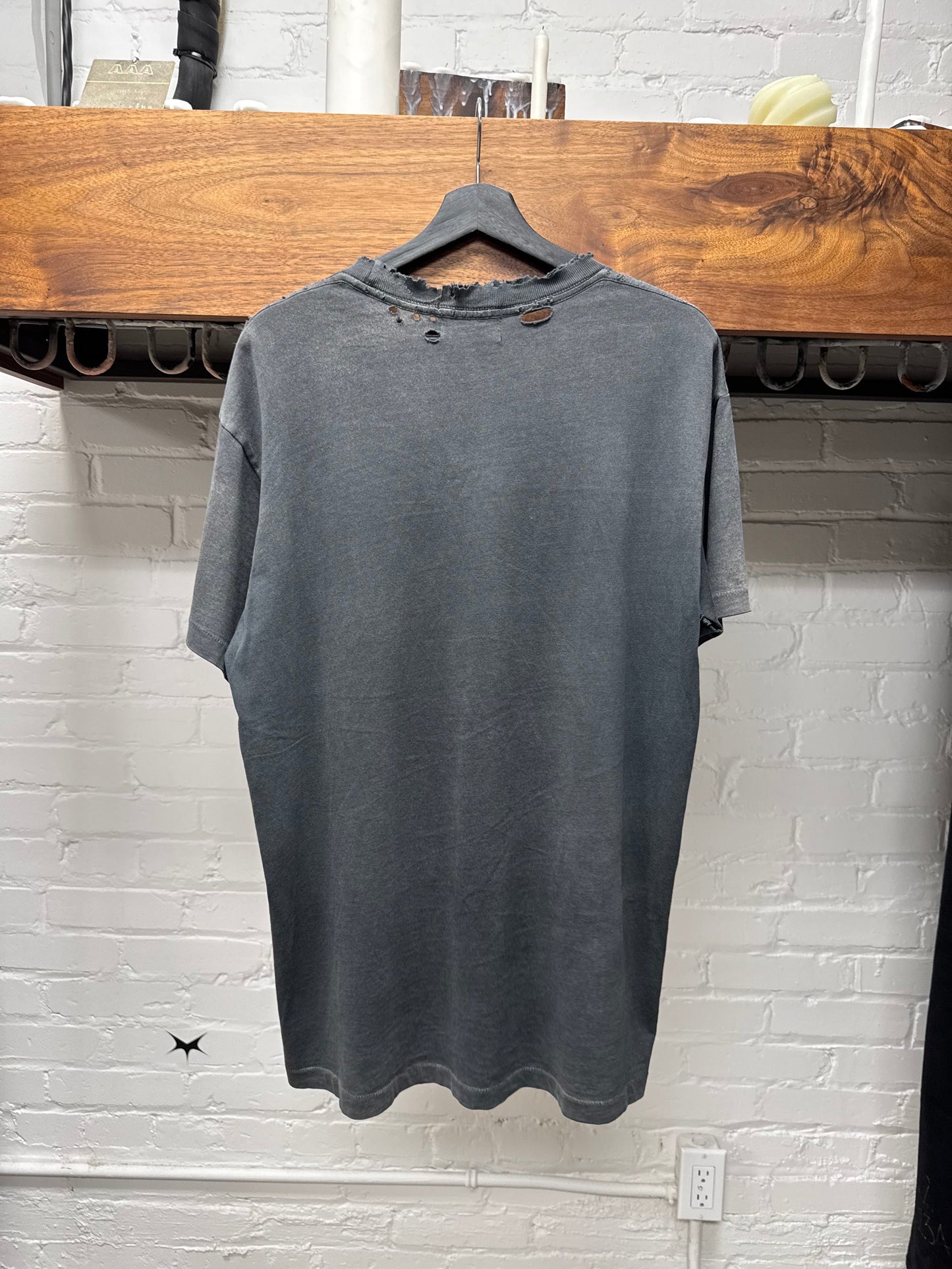 Enfants Riches Deprimes ‘Single Stitch’ Pocket Logo Faded Black Graphic T-Shirt
