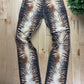 Yoshiyuki Konishi Tiger Print Flared Leg Denim