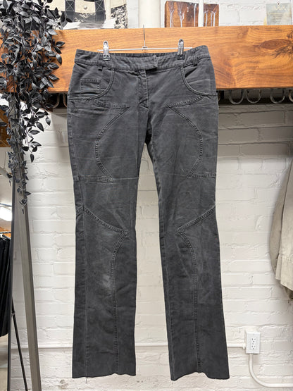 Vintage Versace Panelled Black Low Rise Skinny Jeans