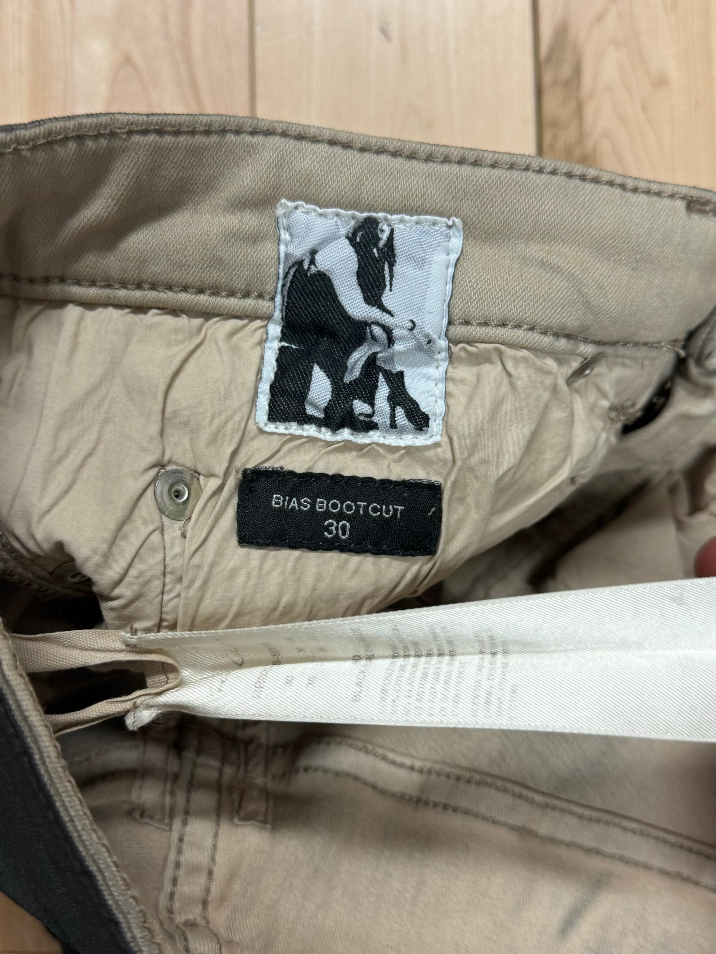 AW2023 Rick Owens 'Luxor' Bias Bootcut Flared Gradient Denim AW2023 Rick Owens 'Luxor' Bias Bootcut Flared Gradient Denim