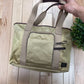 Porter Tan Brown Zip Closure Tote/Top Handle Bag