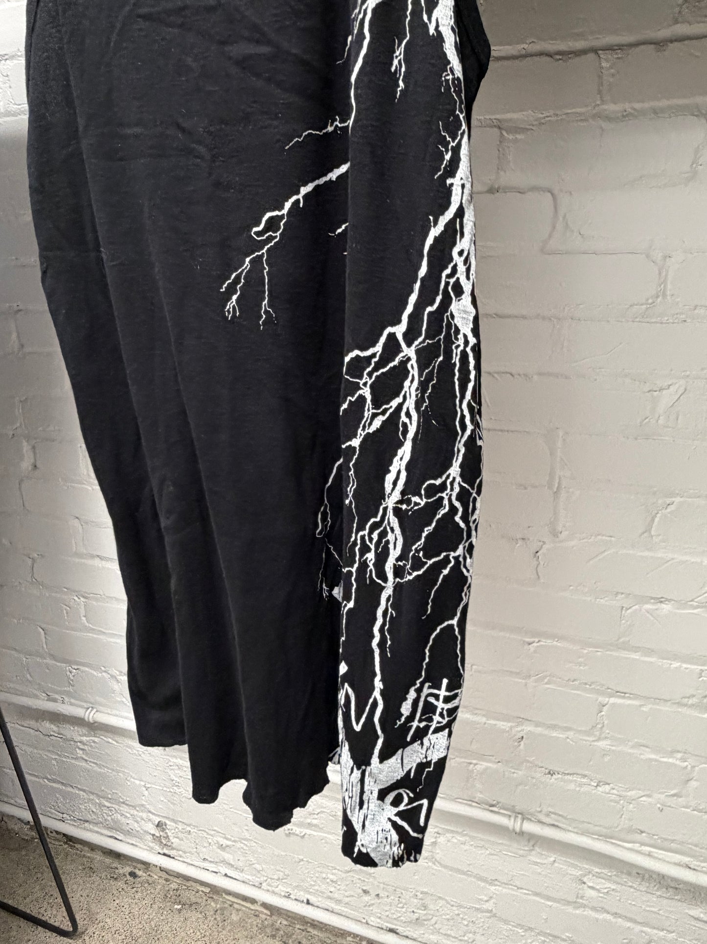 Haider Ackermann ‘Lightning Bolt’ Black Silk Tank Top