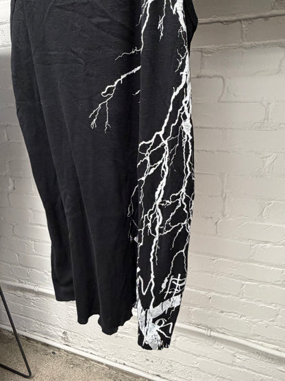 Haider Ackermann ‘Lightning Bolt’ Black Silk Tank Top