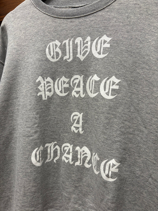 Number (N)ine ‘Give Peace a Chance’ Grey Cotton Sweatshirt