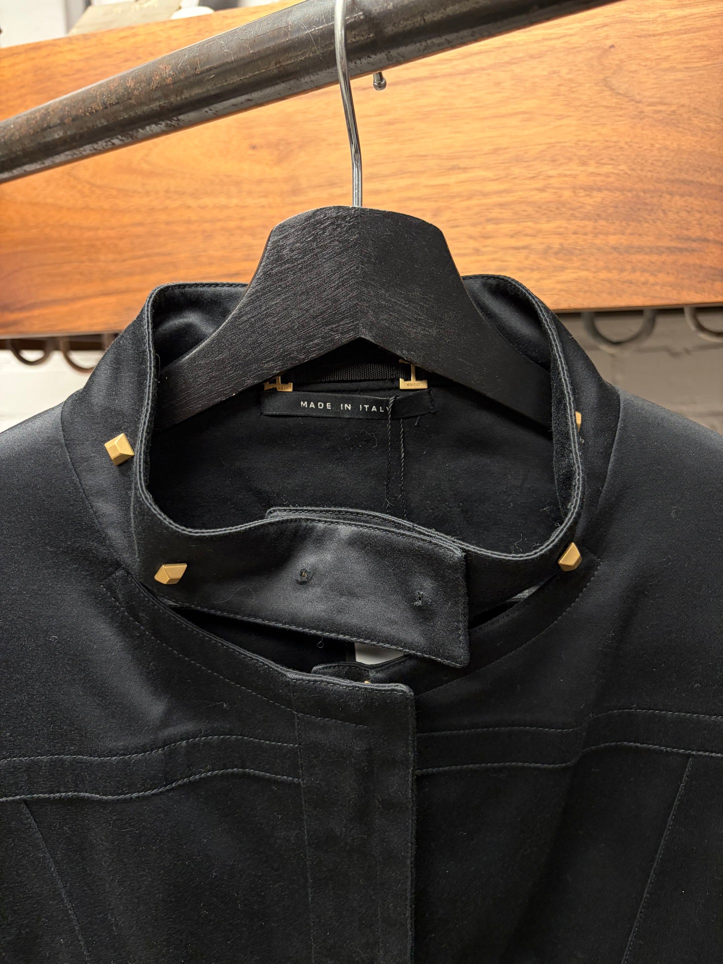 SS2003 Gucci by Tom Ford Studded Black Bondage Jacket