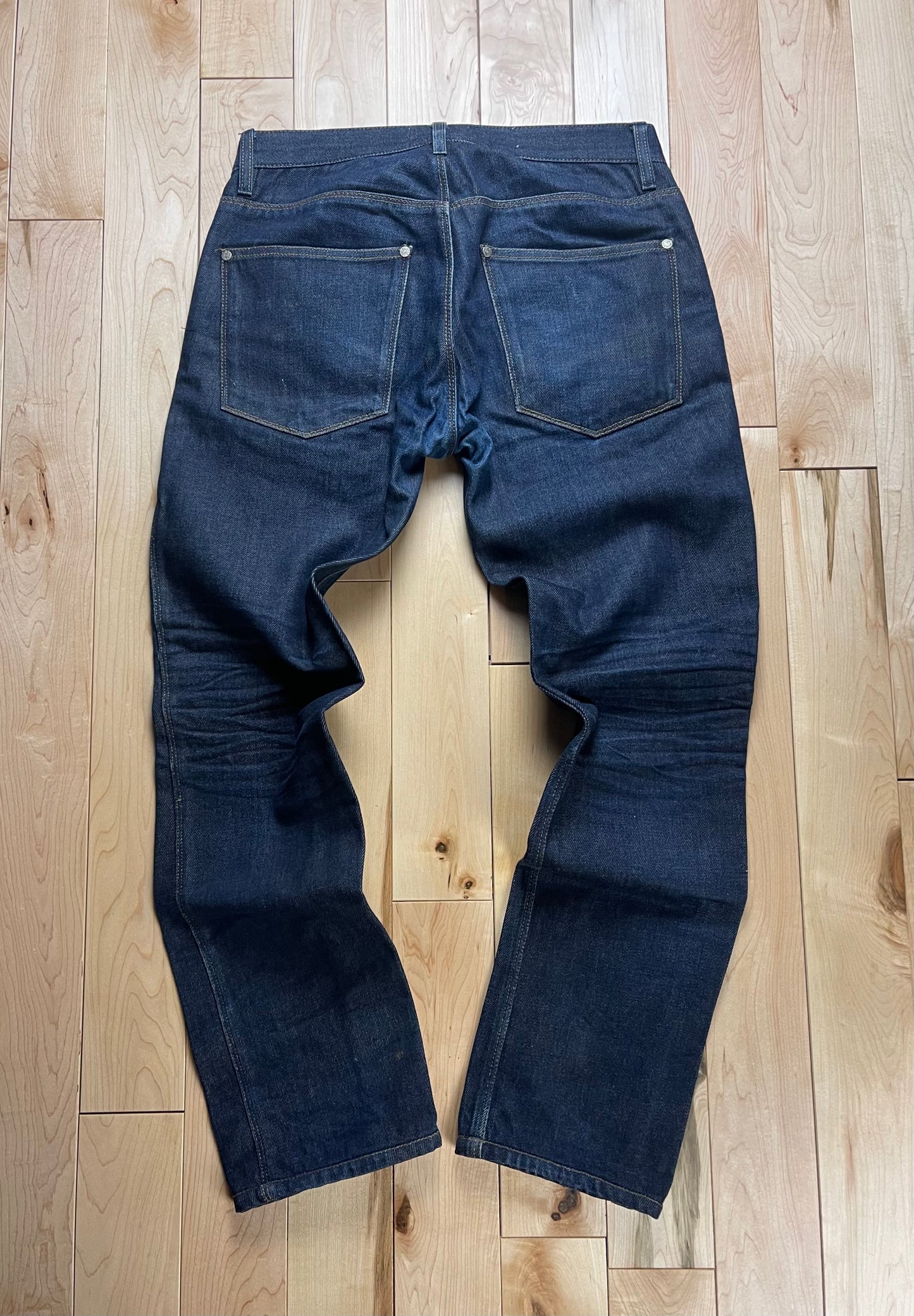 Acne Studios ‘Max Raw’ Blue Slim Straight Denim