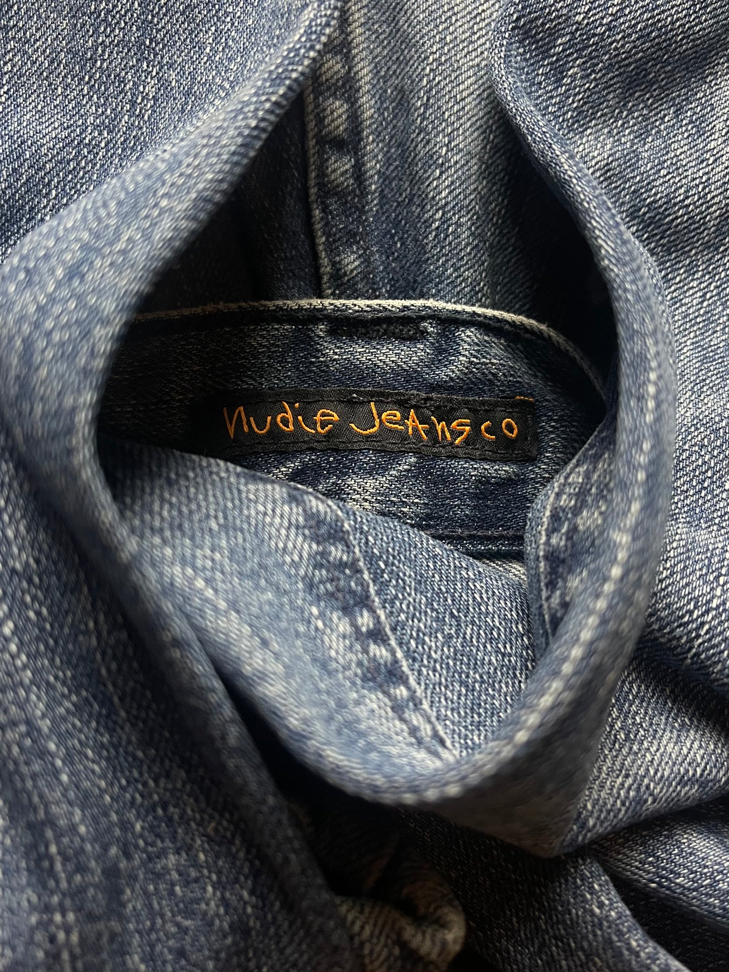 Nudie Jeans Organic Cotton Washed Blue Bootcut Denim