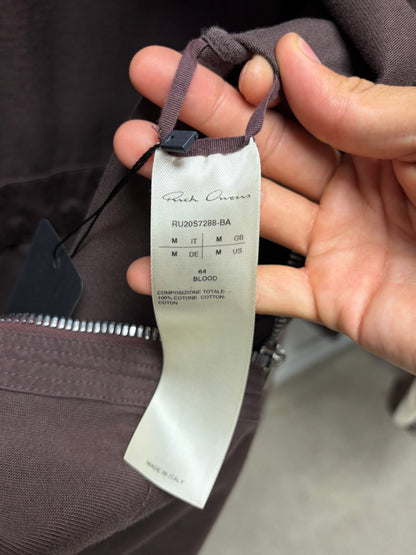 SS2020 Rick Owens ‘Tecuatl’ Blood ‘Jason’ Zip-Up Hoodie