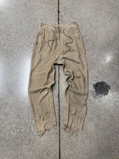 Takahiro Miyashita the Soloist Raw Deerskin Hide Leather Joggers