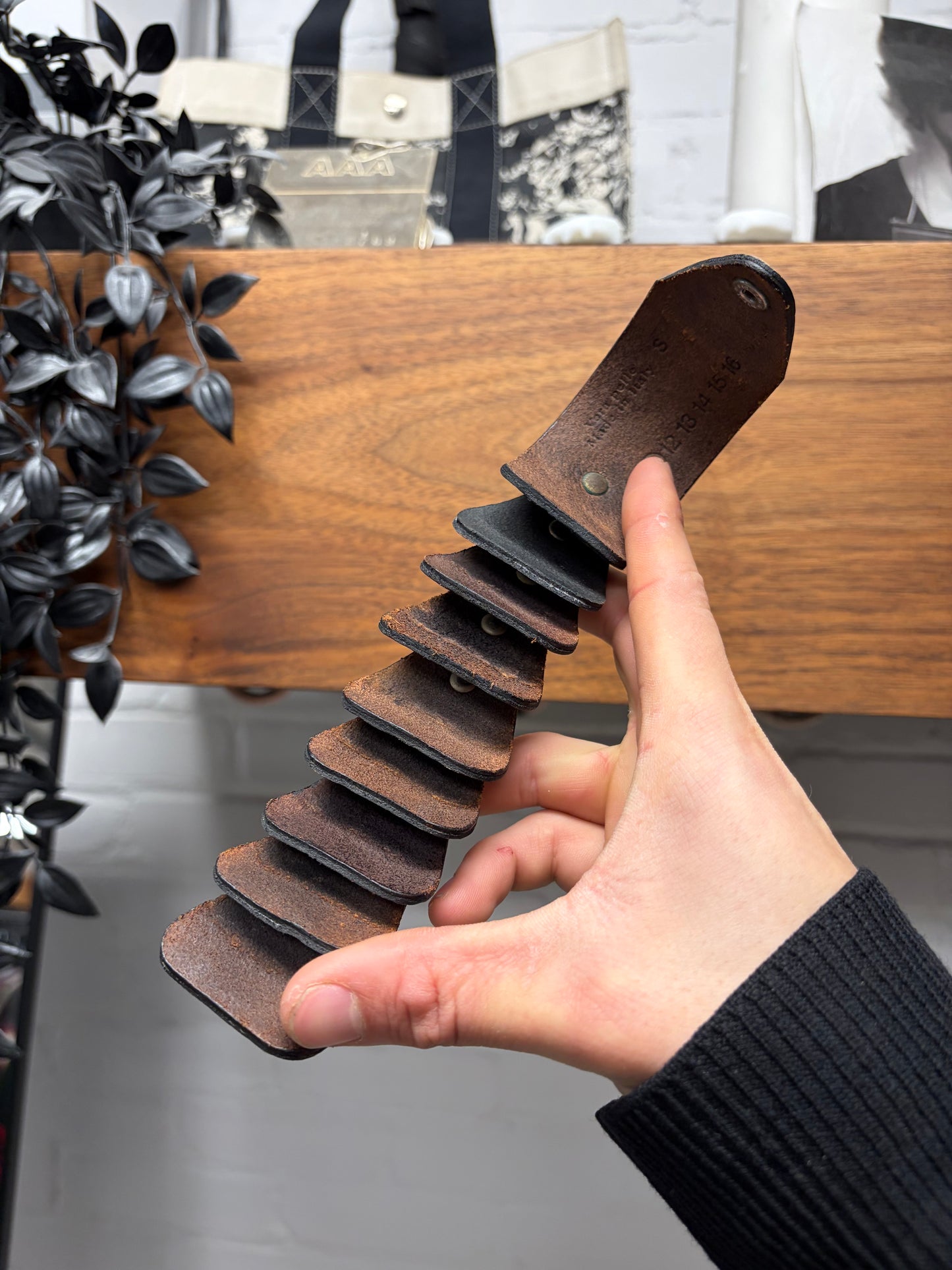 Maison Martin Margiela ‘Leather Scales’ Stacked Snap Bracelet