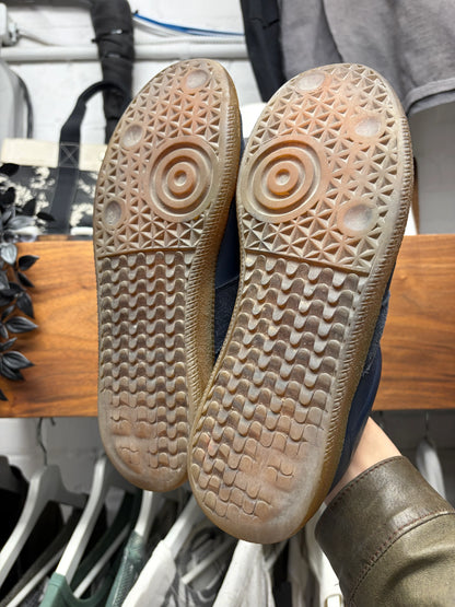 Maison Margiela ‘G.A.T.’ Blue Leather/Gum Sole Low Top Sneakers