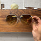 Chrome Hearts ‘Shaved’ 18K Gold Floral Cross Sunglasses