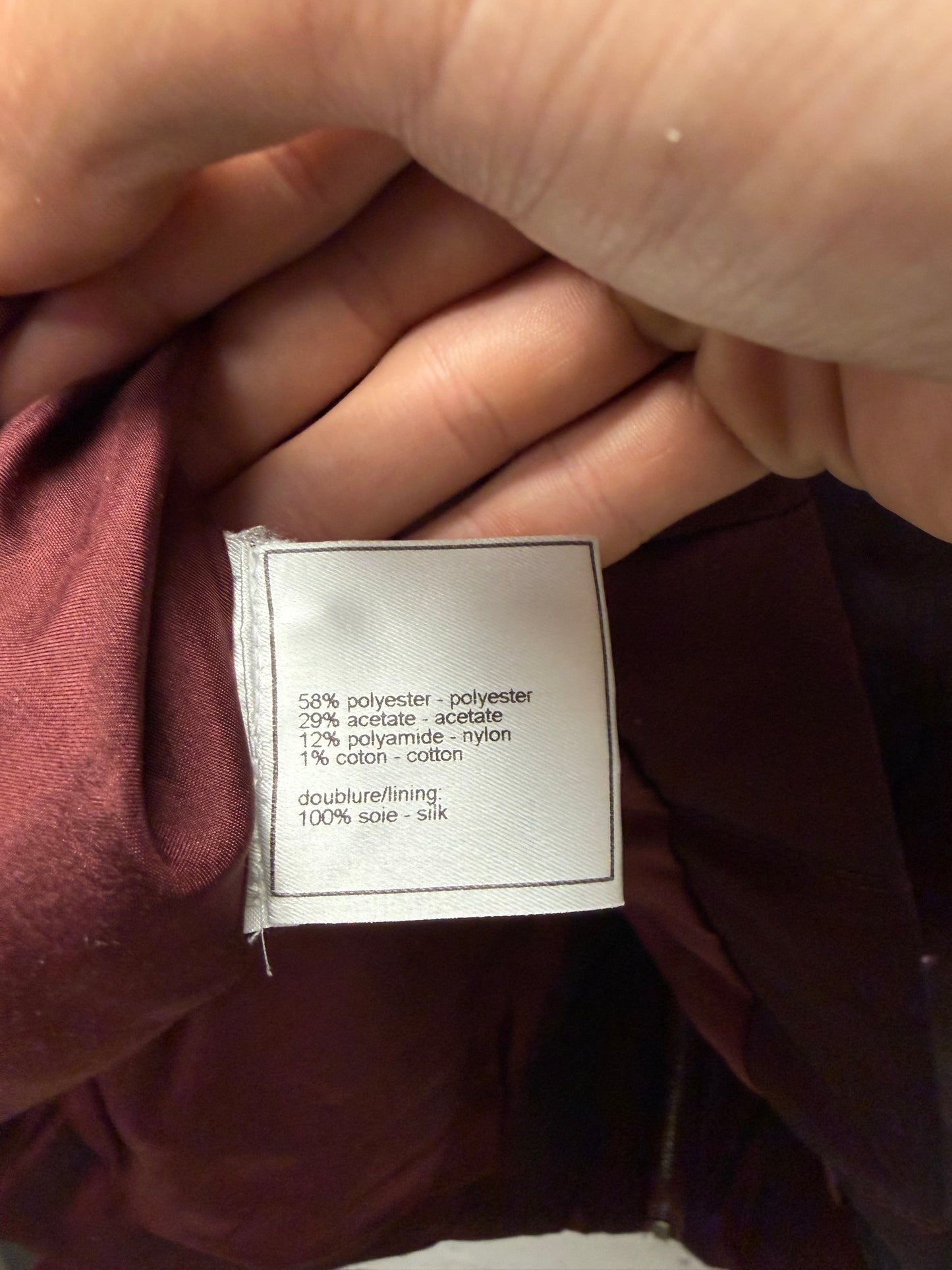 Chanel Identification Quilted Red Collared Jacket
