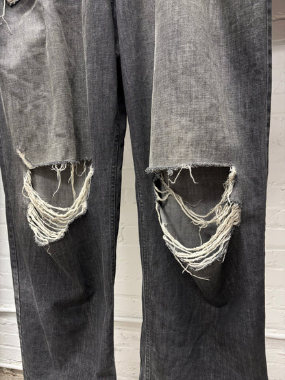 SS2022 Balenciaga ‘Destroy’ Skater Relaxed Fit Washed Grey Denim