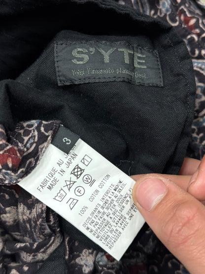 Yohji Yamamoto Patterned Print Balloon Cut Pants