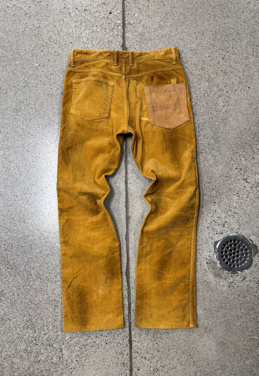 Isamu Katayama ‘Backlash’ Faded Yellow Corduroy Flares