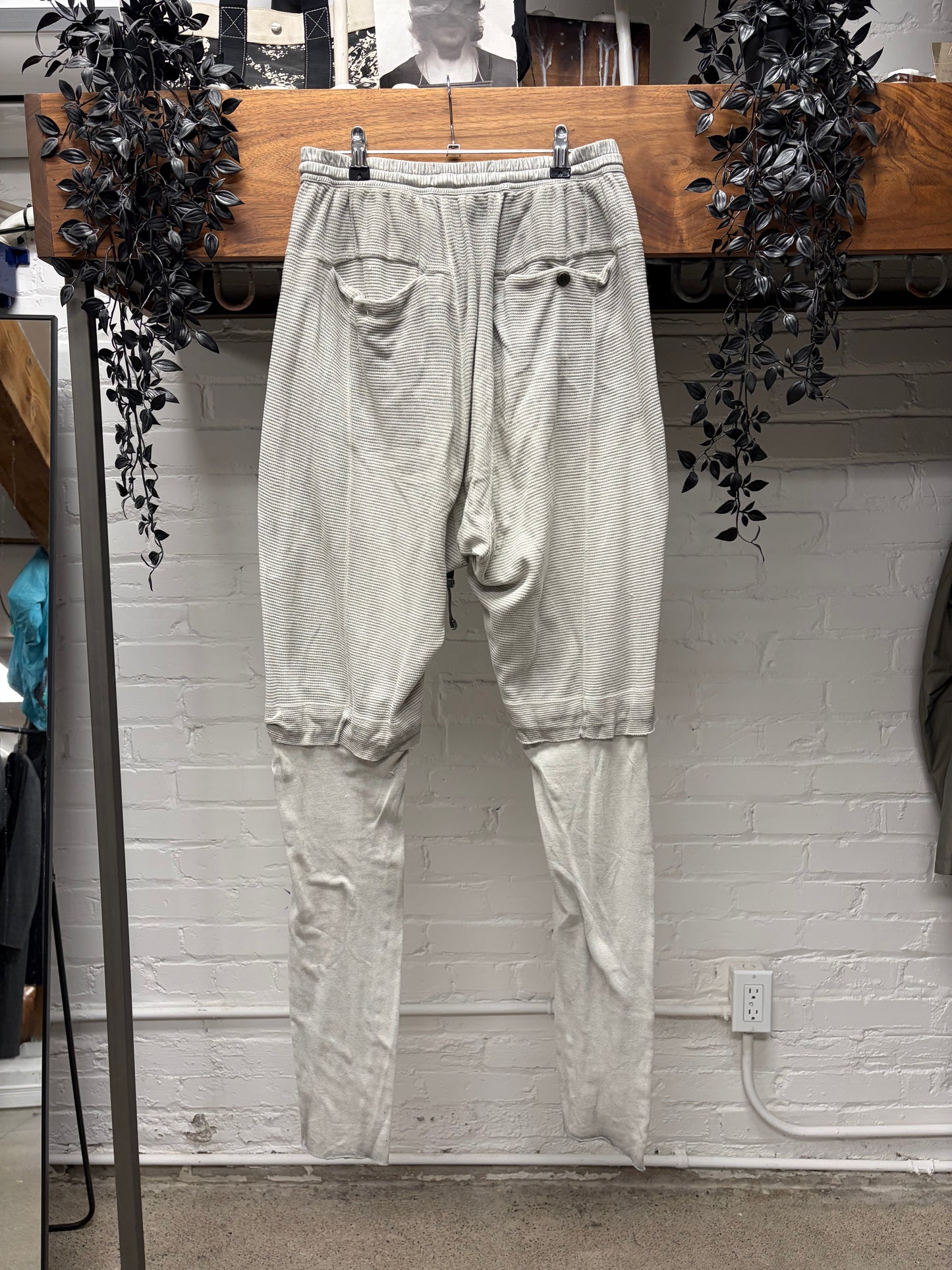 SS2014 Julius Layered Thermal Cotton/Corduroy Drawstring Jogger Pants