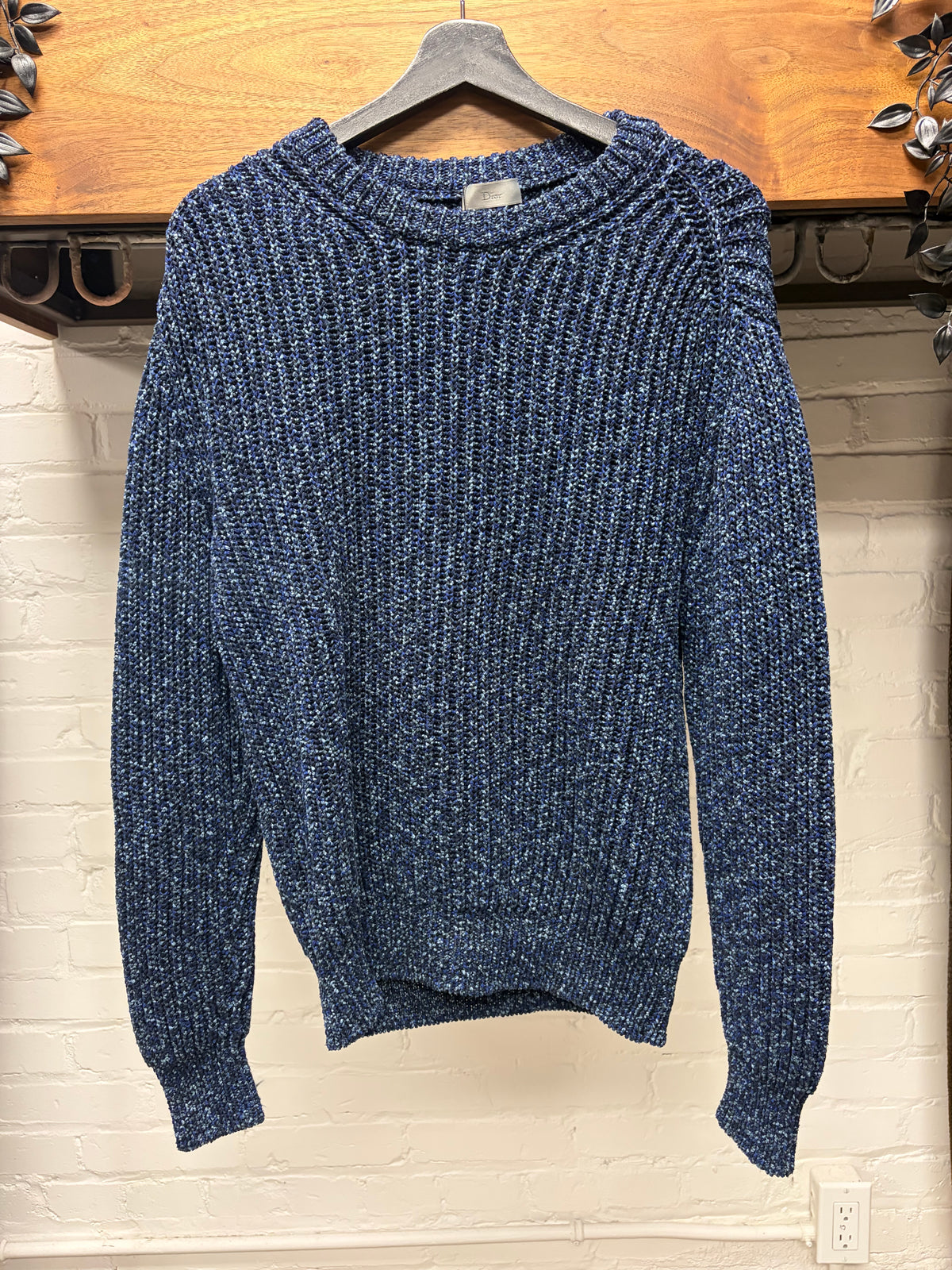 Dior Homme Marbled Blue/Grey Wool Knit Sweater