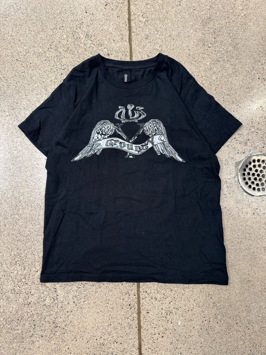 Yohji Yamamoto ‘Ground Y’ Crested Wings Black Graphic T-Shirt