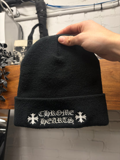 Chrome Hearts Black ‘CH Plus Cross’ Logo Beanie