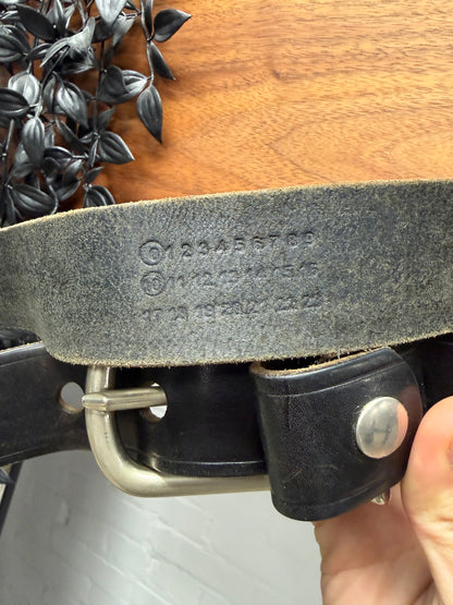 Maison Margiela Line (10) Black Calfskin Leather Simple Belt