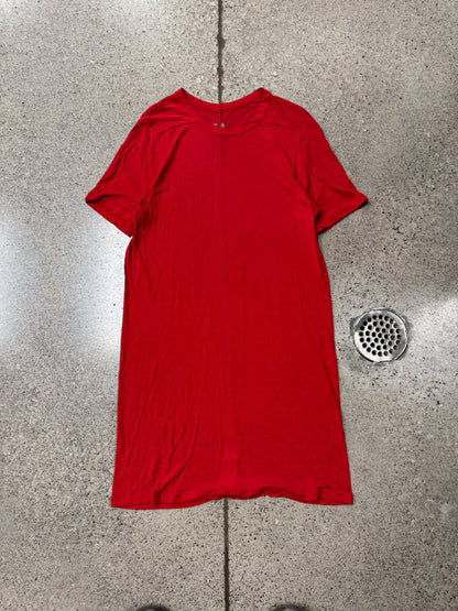 SS2017 Rick Owens ‘Walrus’ Red Silk Level T-Shirt
