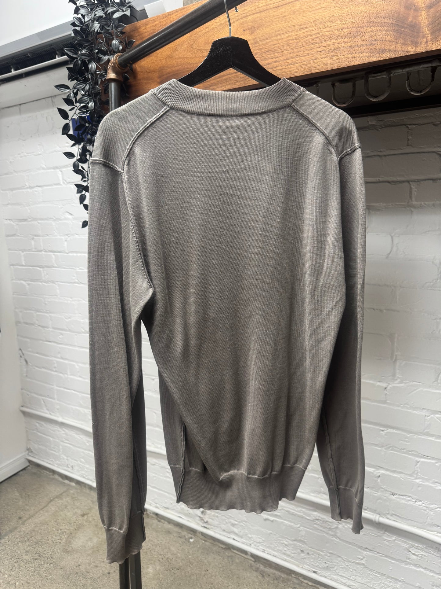 Dolce & Gabanna Mainline Sheer Henley Sweater