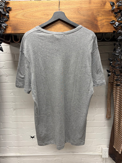 2000s Gucci ‘Anchor Logo’ Heather Grey Short Sleeve Pocket T-Shirt