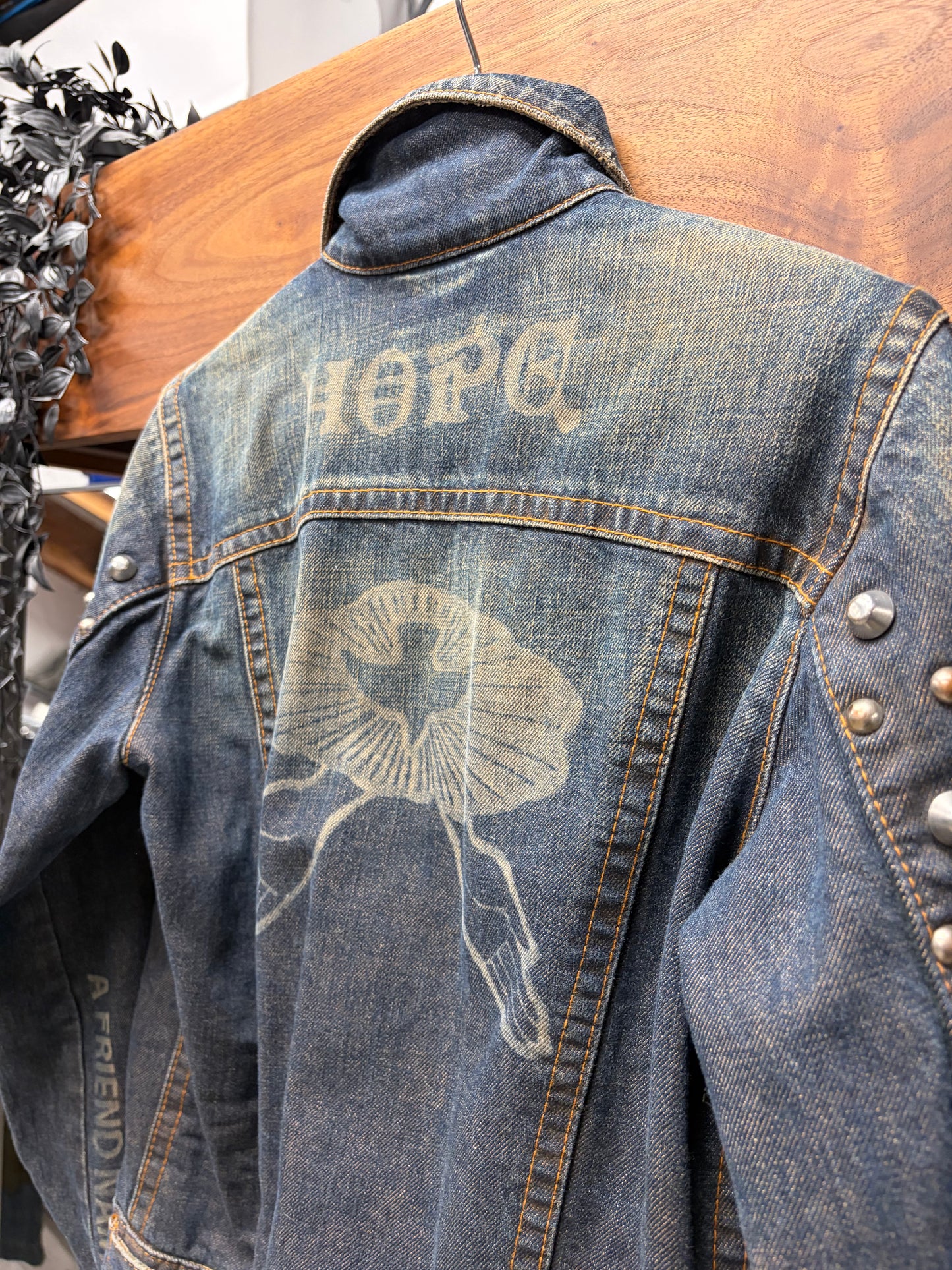 AW2005 Dsquared2 ‘Jesus Lord’ Studded Denim Trucker Jacket