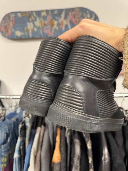 Balenciaga ‘Cote’ Pleated Leather High Top Sneakers