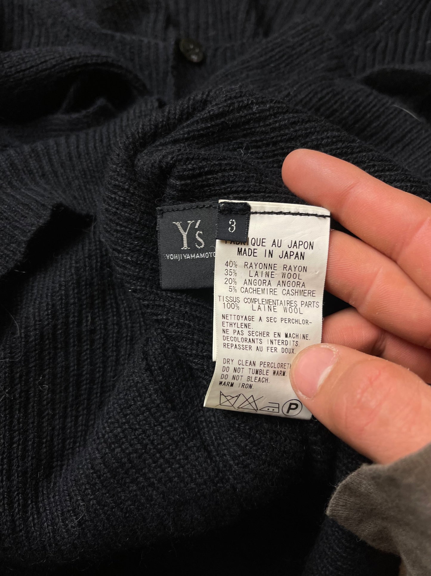 Vintage Yohji Yamamoto Knit Cuffs Button Down Cardigan