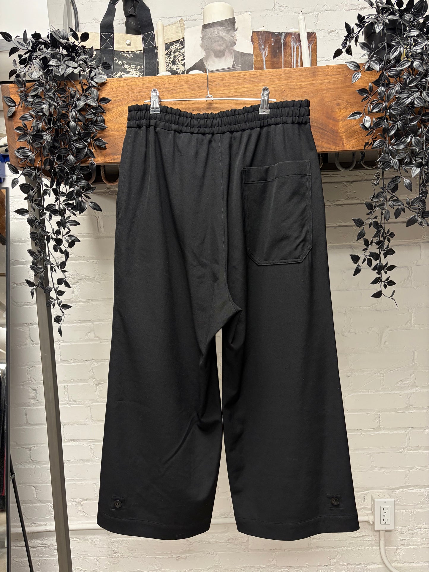 Yohji Yamamoto Y’s Wide Leg Black Cargo Pants