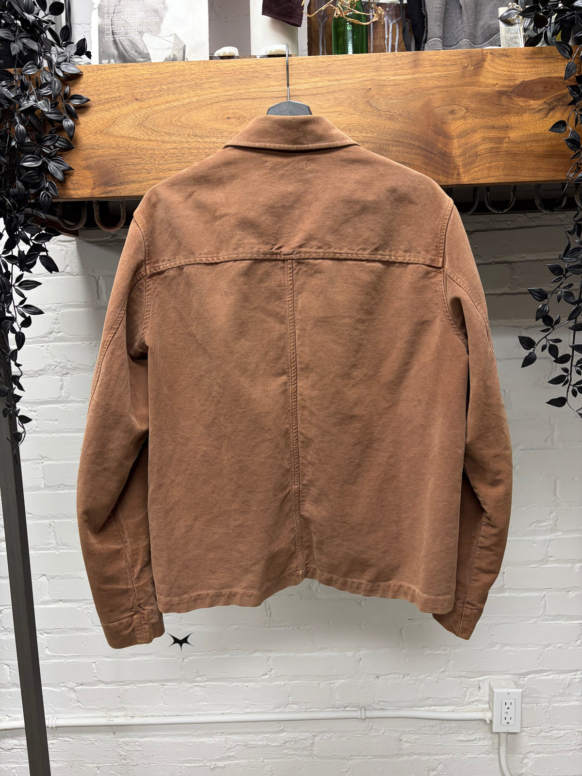 Our Legacy Bleached Vintage Moleskin Zip-Up Work Jacket